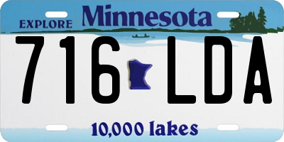 MN license plate 716LDA