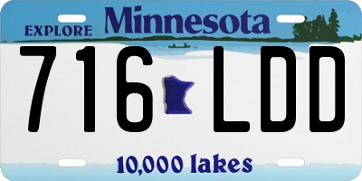 MN license plate 716LDD
