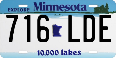 MN license plate 716LDE