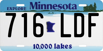 MN license plate 716LDF