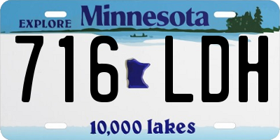 MN license plate 716LDH