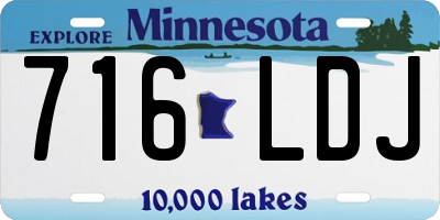 MN license plate 716LDJ