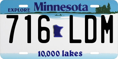MN license plate 716LDM