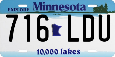 MN license plate 716LDU