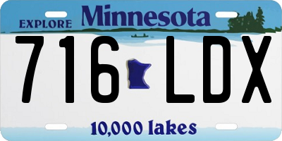 MN license plate 716LDX