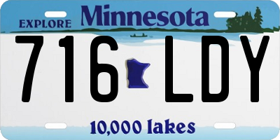 MN license plate 716LDY