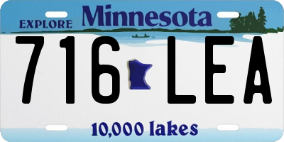 MN license plate 716LEA