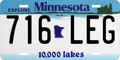 MN license plate 716LEG