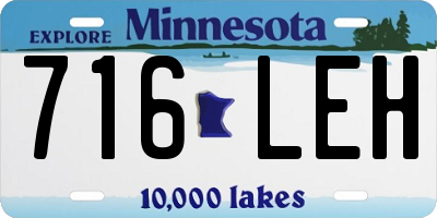 MN license plate 716LEH