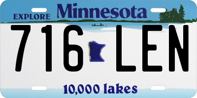 MN license plate 716LEN