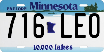 MN license plate 716LEO
