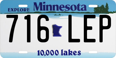 MN license plate 716LEP