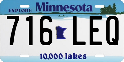 MN license plate 716LEQ