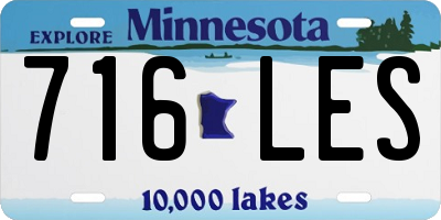 MN license plate 716LES