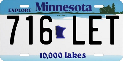MN license plate 716LET