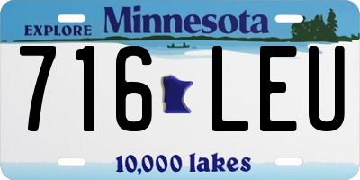 MN license plate 716LEU