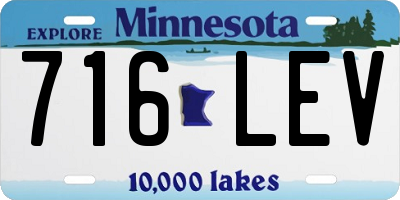 MN license plate 716LEV