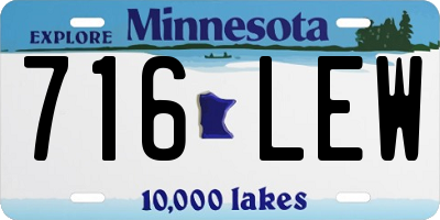 MN license plate 716LEW