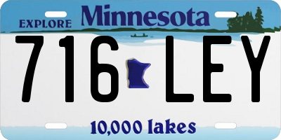 MN license plate 716LEY