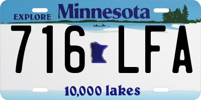 MN license plate 716LFA