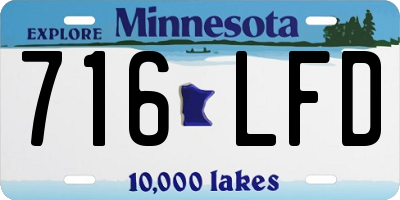 MN license plate 716LFD