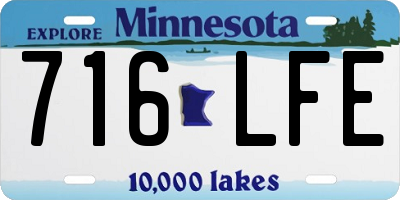 MN license plate 716LFE