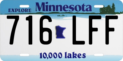 MN license plate 716LFF