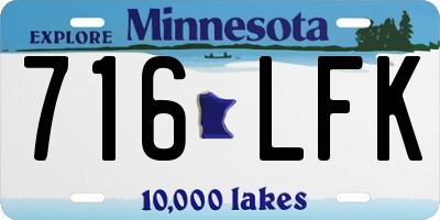 MN license plate 716LFK