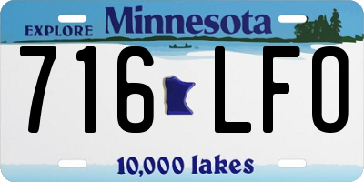 MN license plate 716LFO