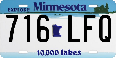 MN license plate 716LFQ