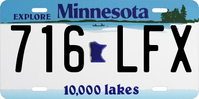 MN license plate 716LFX