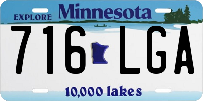 MN license plate 716LGA