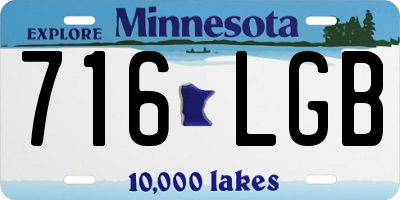 MN license plate 716LGB
