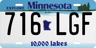 MN license plate 716LGF