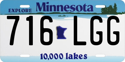 MN license plate 716LGG
