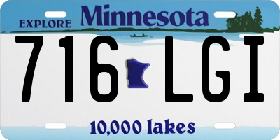 MN license plate 716LGI