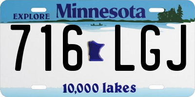 MN license plate 716LGJ