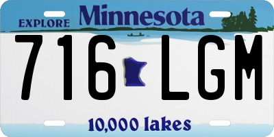 MN license plate 716LGM
