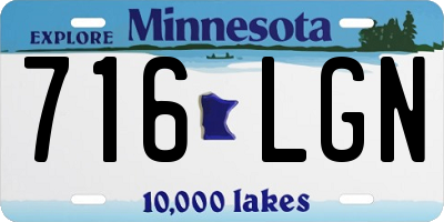 MN license plate 716LGN