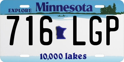 MN license plate 716LGP