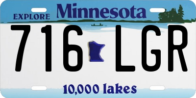 MN license plate 716LGR