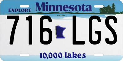 MN license plate 716LGS