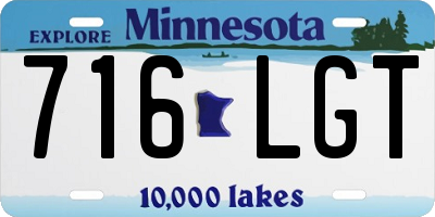MN license plate 716LGT