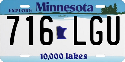 MN license plate 716LGU