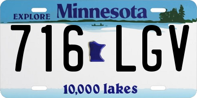 MN license plate 716LGV