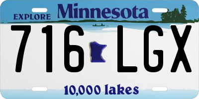 MN license plate 716LGX