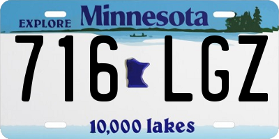 MN license plate 716LGZ