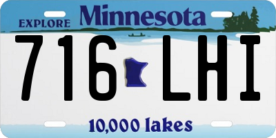 MN license plate 716LHI