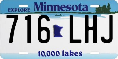 MN license plate 716LHJ