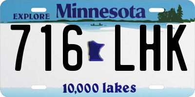 MN license plate 716LHK
